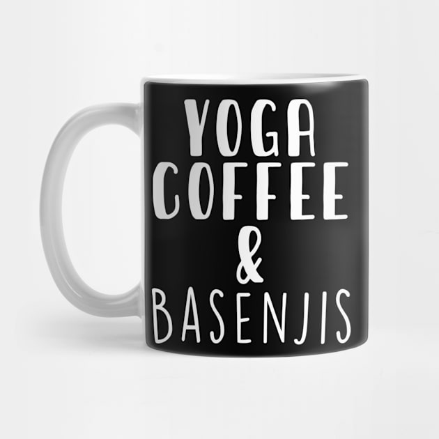 Yoga Coffee & Basenji . Perfect present for mother dad friend him or her by SerenityByAlex